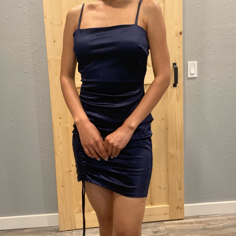 Oh Polly Midnight Blue Mini Dress